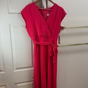 Eliza J Vibrant Pink Midi Dress